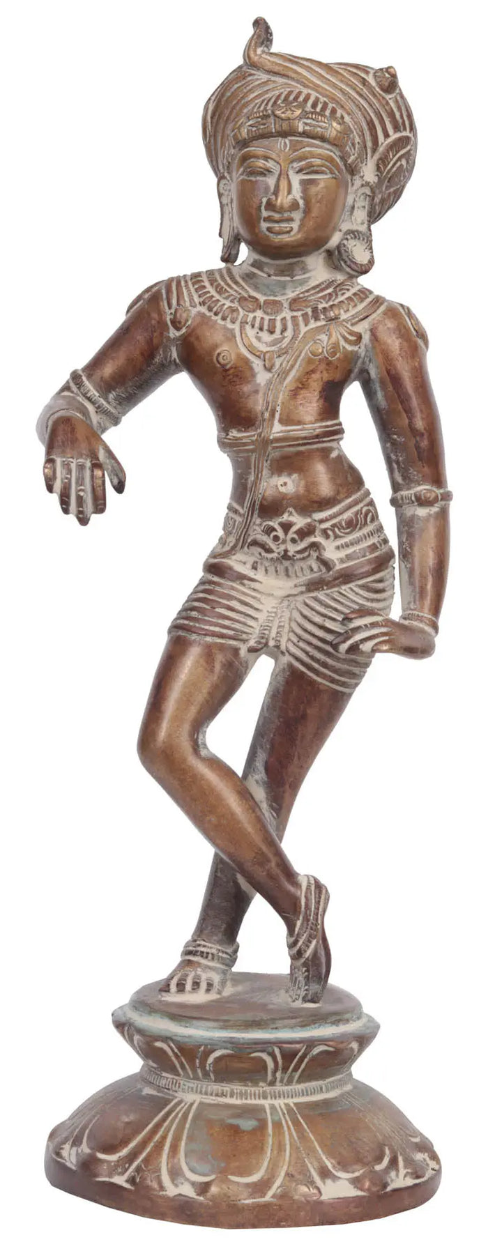 11" Katyavalambitamurti Shiva Brass Statue Handmade