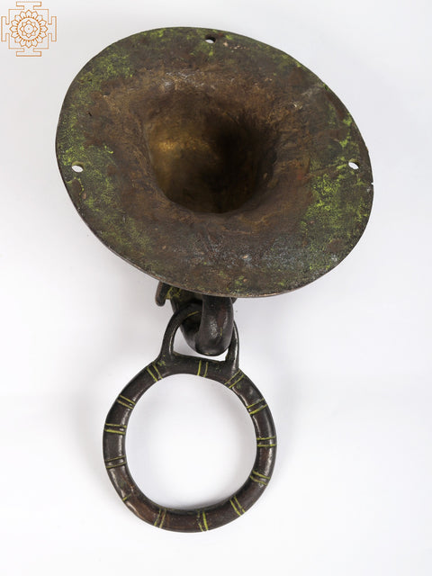 9" Brass Elephant Head Door Knocker