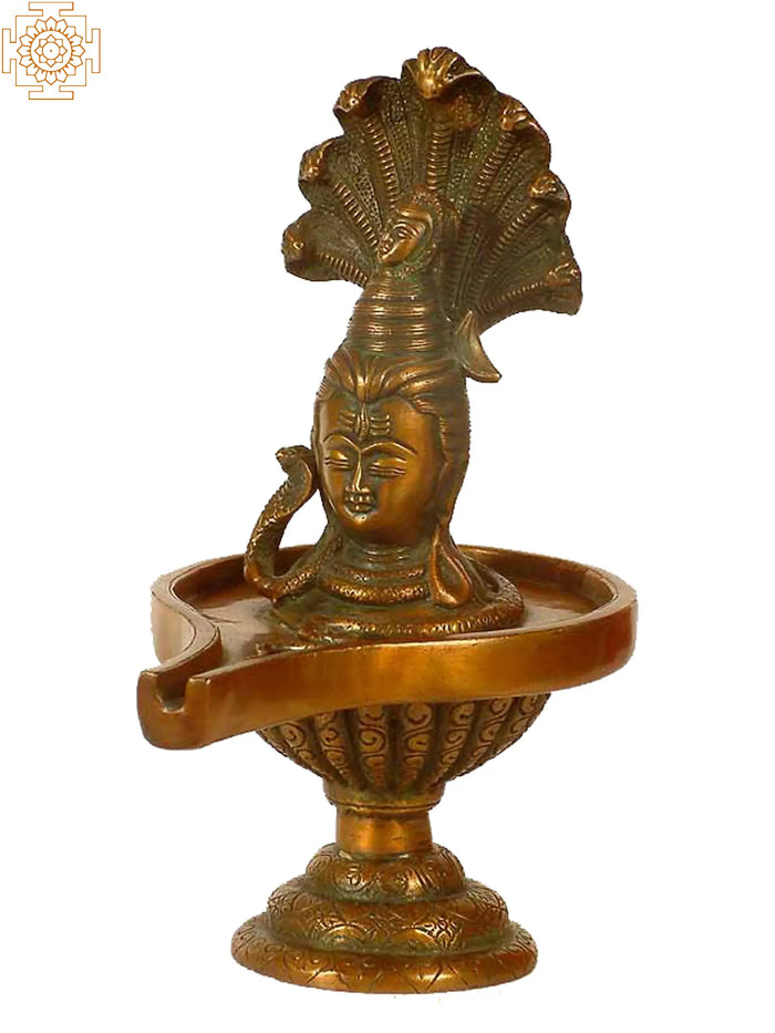 10" Shiva on Lingam Brass Handmade Statue