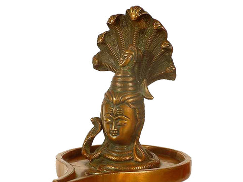 10" Shiva, Enshrined on The Lingam in Brass | Handmade | Made in India