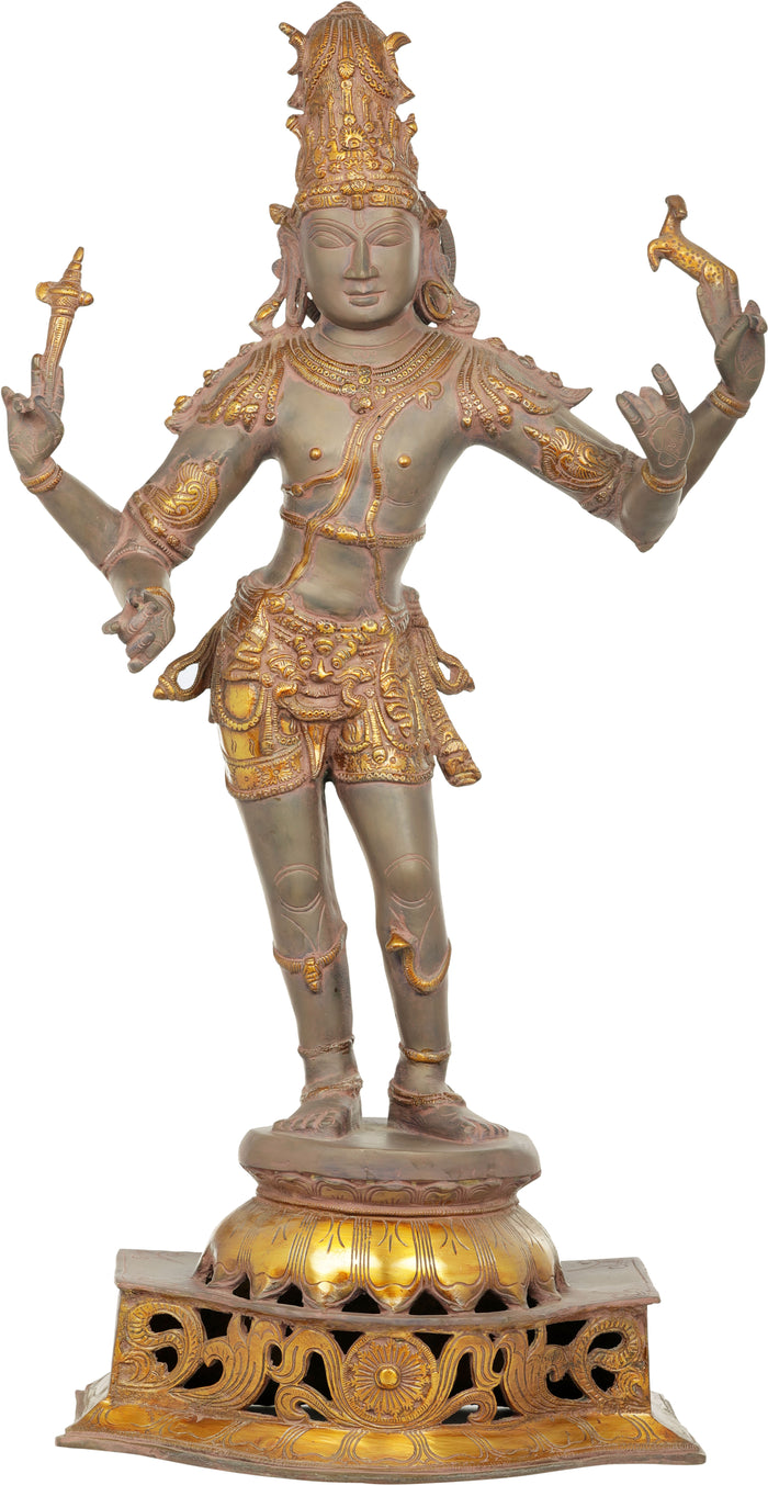 31" Shiva, As Pashupatinath In Brass | Handmade | Made In India