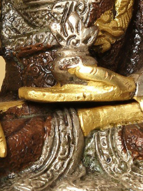 8" Brass Resplendent Buddha Statue in Bhumisparsha Mudra | Handmade | Made in India