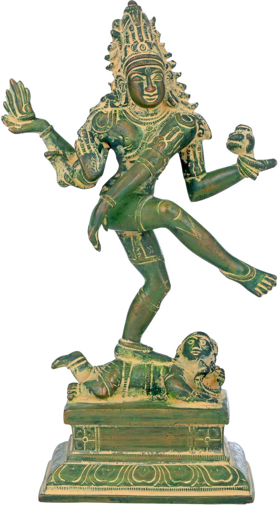 9" Dancing Shiva Handmade Brass Statue for Home Decor