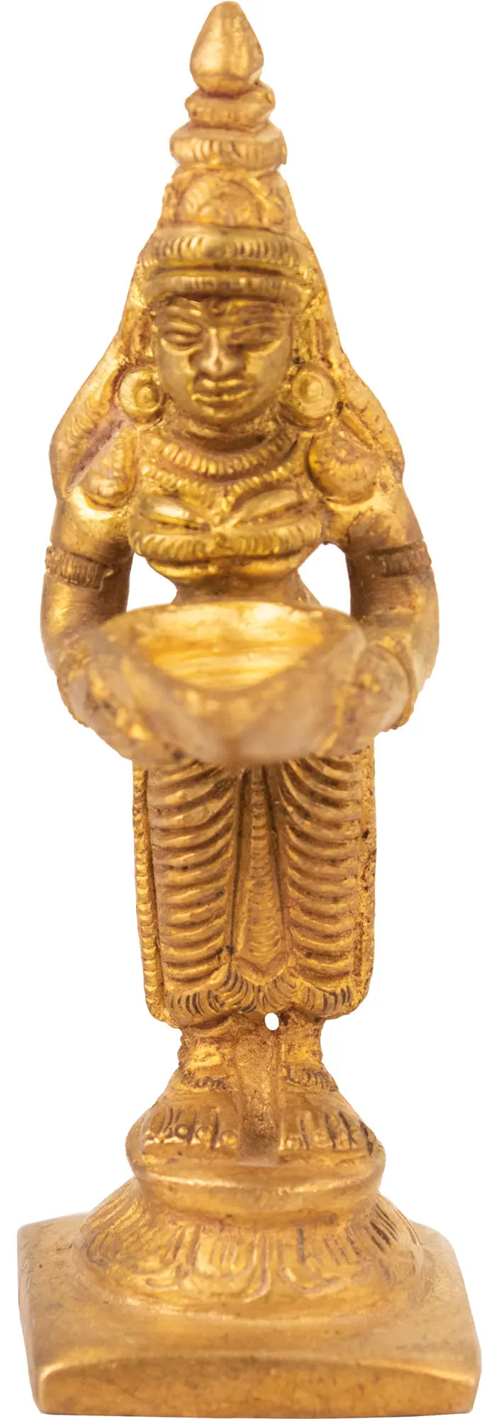 3" Deepalakshmi Handmade Brass Idol for Pooja