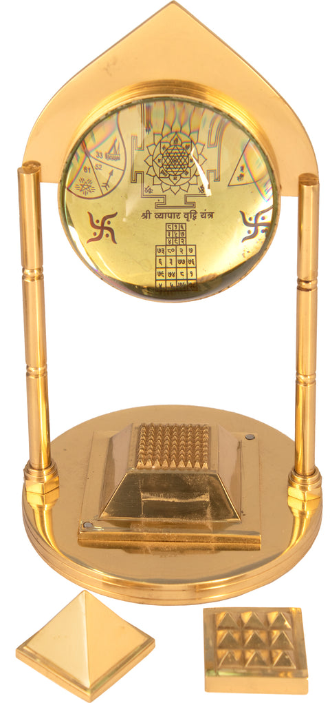 Vastu Pyramid and Shri Yantra with Magnifying Glass