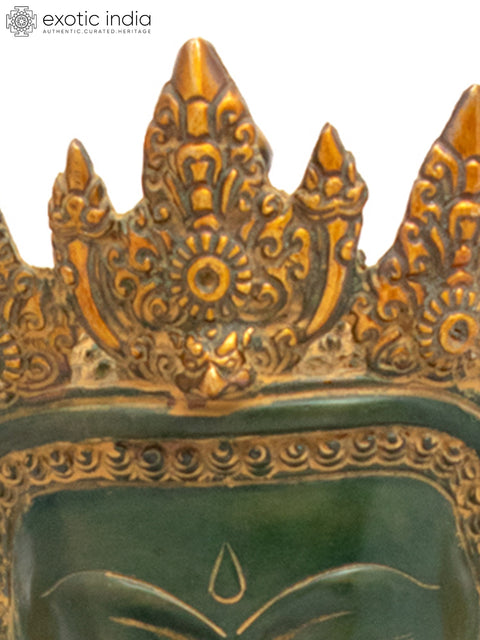 21" Introspective Crowned Buddha (Tibetan Buddhist) In Brass | Handmade | Made In India