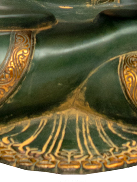 21" Introspective Crowned Buddha (Tibetan Buddhist) In Brass | Handmade | Made In India