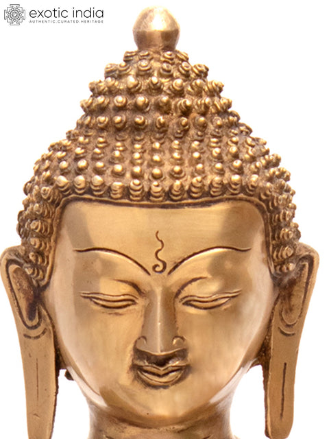 22" Tibetan Buddhist Lord Buddha in Earth-Witness Gesture In Brass | Handmade | Made In India