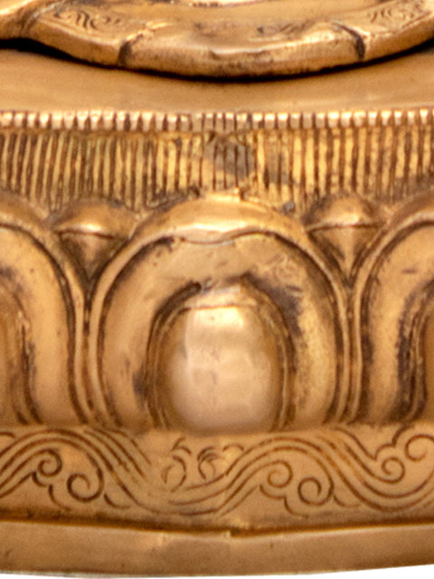 22" Tibetan Buddhist Lord Buddha in Earth-Witness Gesture In Brass | Handmade | Made In India