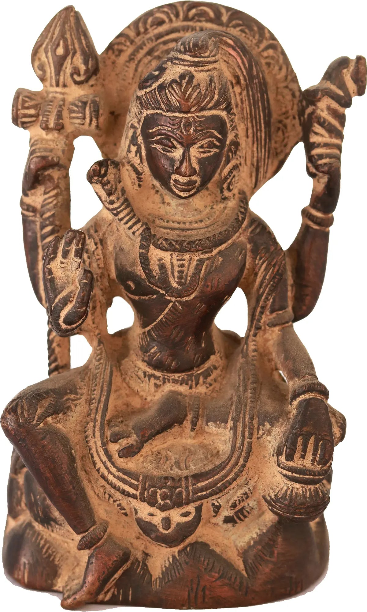 4" Small Image of Lord Shiva in Brass | Handmade | Made in India