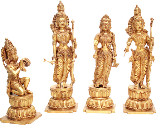24" Handmade Rama Durbar Brass Statue