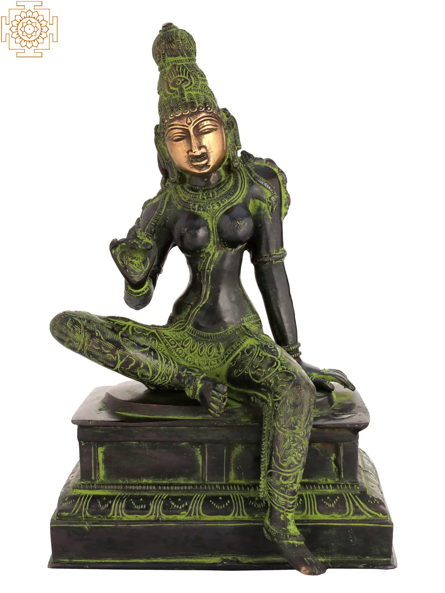 10" Parvati in Lalita Roop Handmade Brass Statue