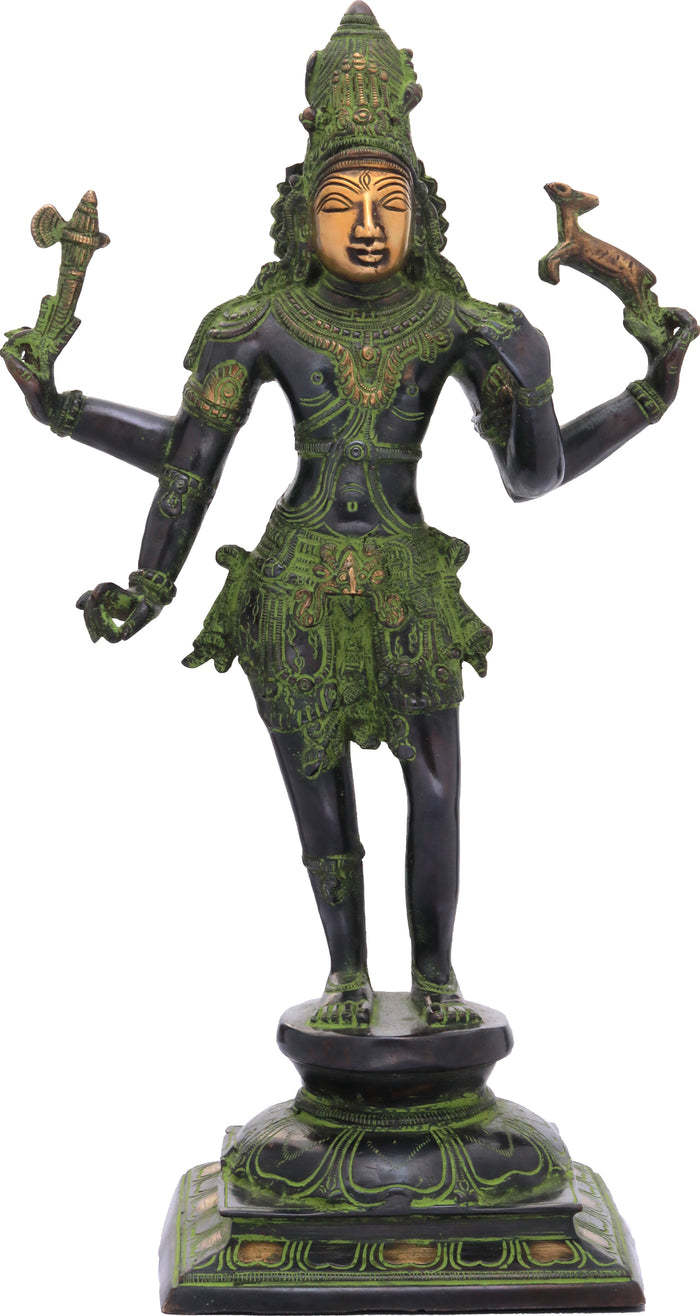 17" Lord Shiva as Pashupatinath In Brass | Handmade | Made In India