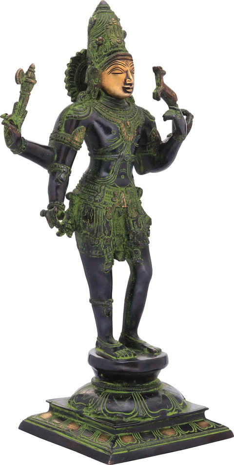 17" Lord Shiva as Pashupatinath In Brass | Handmade | Made In India