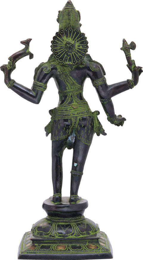 17" Lord Shiva as Pashupatinath In Brass | Handmade | Made In India