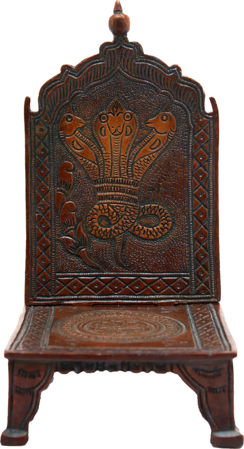 7" Brass Deity Throne Statue Handmade