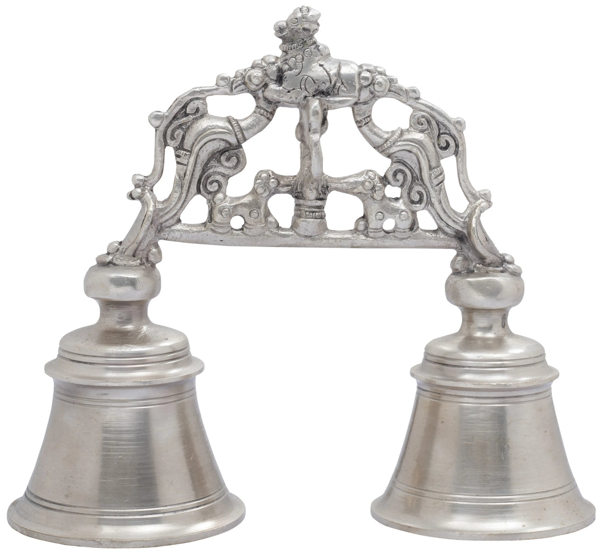 7" Twin Nandi Bells in Brass | Handmade | Made in India