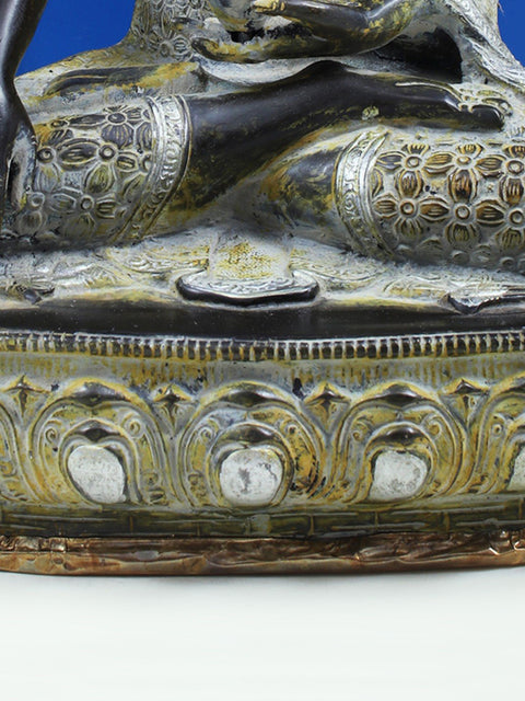 13" Buddha Seated in Bhumisparsha Mudra In Brass | Handmade | Made In India