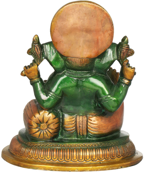 7" Ashirwad Ganesha In Brass | Handmade | Made In India