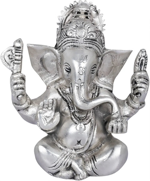 4" Handmade Ganesha Brass Idol with Large Ears