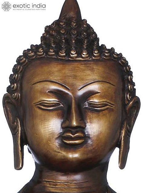 20" Lord Buddha in Bhumisparsha Mudra In Brass | Handmade | Made In India