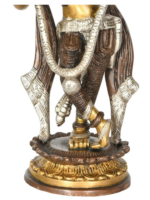 11" Brass Krishna Statue | Handmade | Made in India