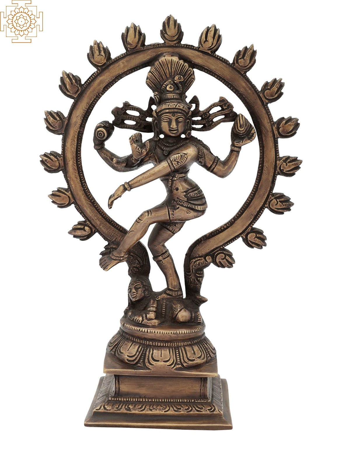 9" The Lissome Nataraja Brass Sculpture | Handmade | Made in India