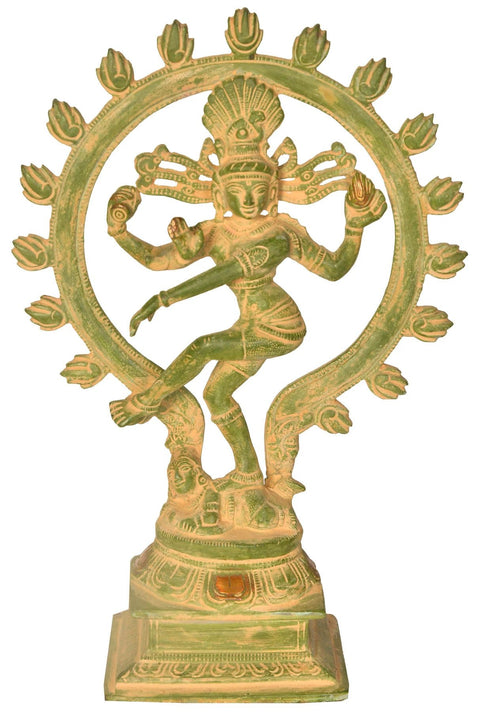 9" The Lissome Nataraja Brass Sculpture | Handmade | Made in India