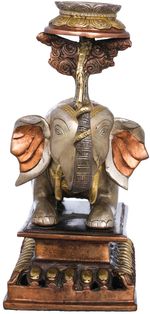 Elephant Lifting Lotus Lamp