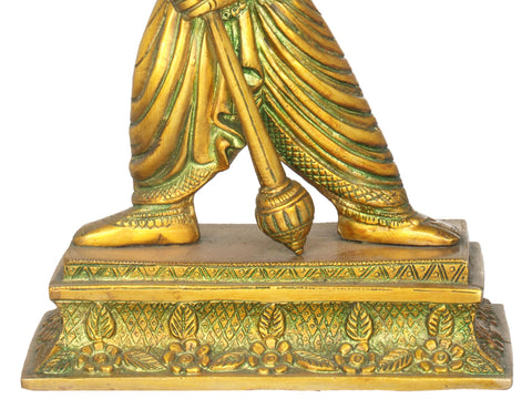 11" Lord Vishnu's Narasimha Avatara Brass Statue | Handmade | Made in India