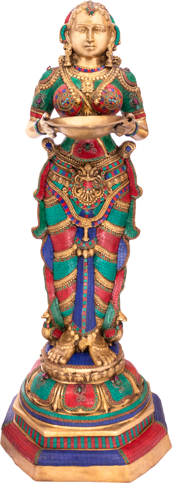 49" Large Deepalakshmi Brass Statue Handmade