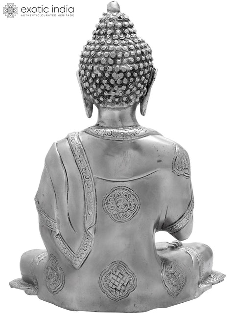 14" Lord Buddha Interpreting His Dharma | Handmade Brass Sculpture