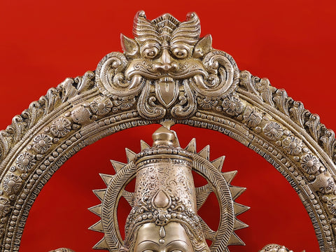 53" Super Large Goddess Lakshmi Brass Statue on Lotus | Exquisite Handmade Sculpture