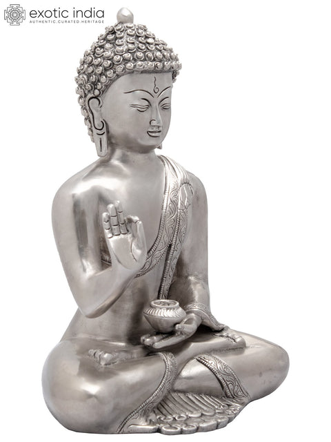 12" Preaching Buddha (Tibetan Buddhist Deity) In Brass | Handmade | Made In India