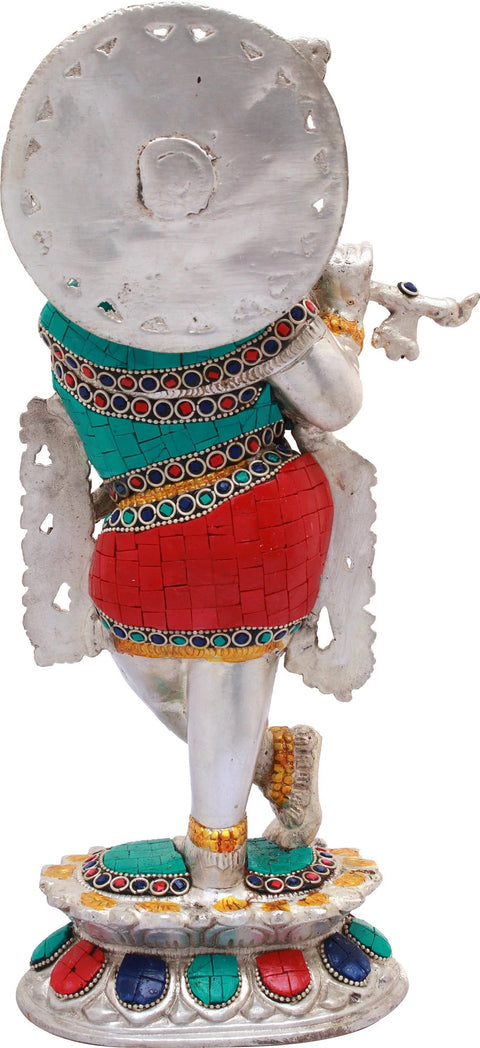 13" Shri Krishna In Brass | Handmade | Made In India