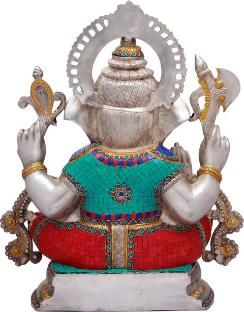 19" Ashirwad Ganesha In Brass | Handmade | Made In India