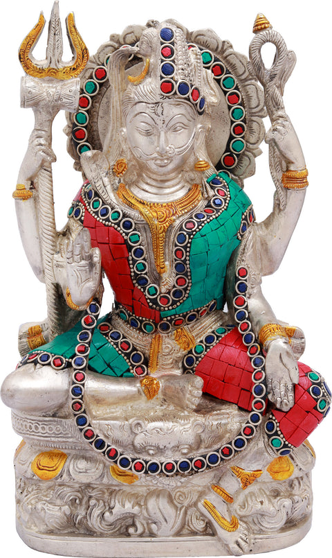 9" Ardhanarishvara (Shiva-Shakti) In Brass | Handmade | Made In India