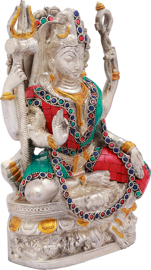 9" Ardhanarishvara (Shiva-Shakti) In Brass | Handmade | Made In India