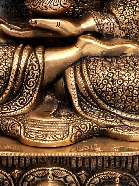 22" Preaching Buddha (Tibetan Buddhist Deity) In Brass | Handmade | Made In India