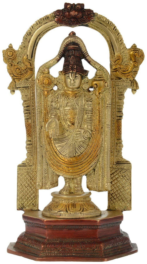 Lord Tirupati Balaji Standing Brass Statue Handmade