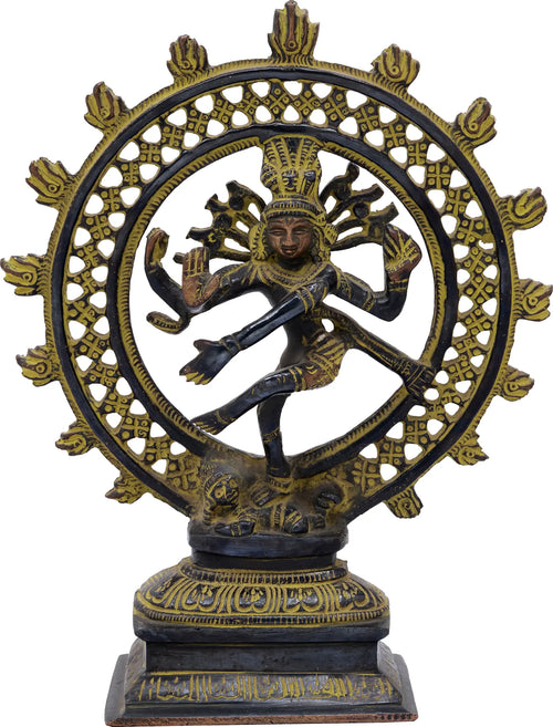 8" Nataraja Brass Statue Handmade Home Decor