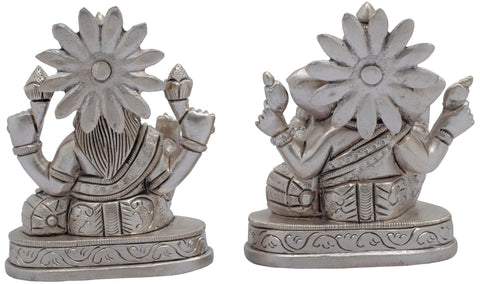 3" Lakshmi Ganesha (Small Statues) In Brass | Handmade | Made In India