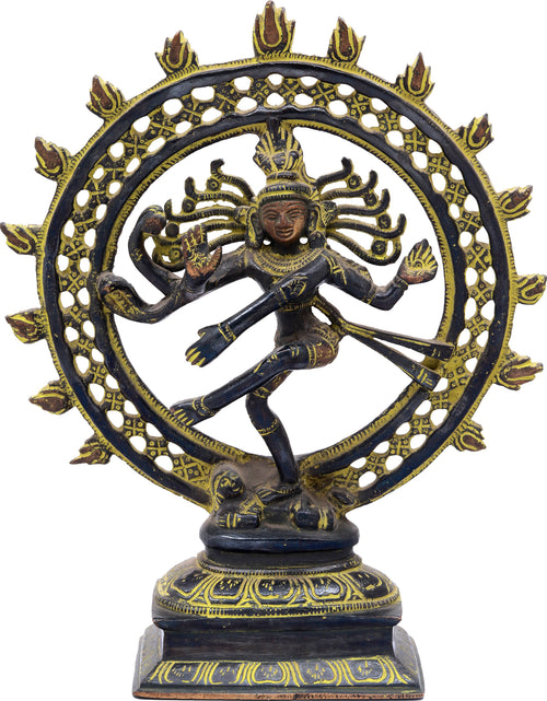 9" Handcrafted Nataraja Brass Idol for Home Pooja
