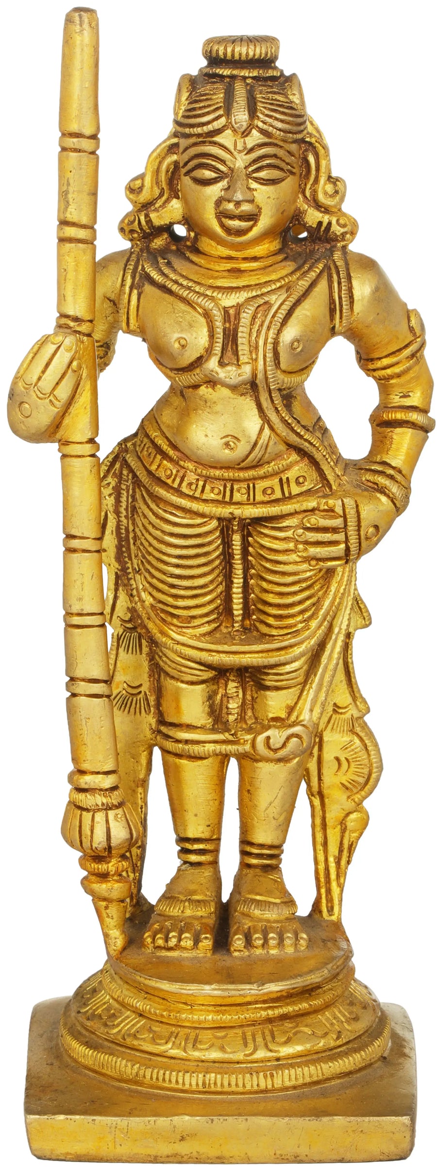 6" Udupi Krishna Brass Statue Handmade