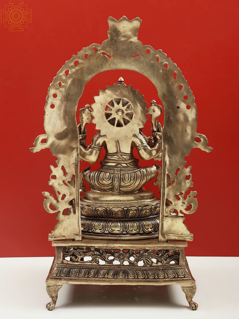 26" Brass Lord Ganesha Idol with Kirtimukha – Handcrafted Divine Blessings for Your Home