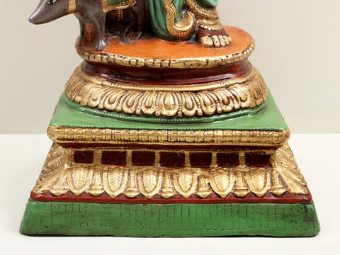 26" Brass Colorful  Standing Ganesha | Handmade