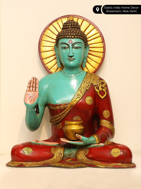 Brass Gautama Buddha In Abhaya Mudra