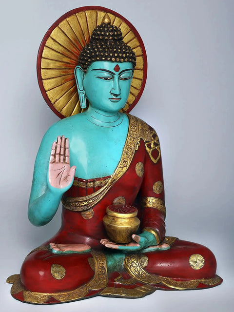 Brass Gautama Buddha In Abhaya Mudra
