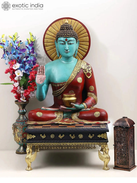 Brass Gautama Buddha In Abhaya Mudra