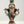 13" Brass Blessing Ganesha Candle Holder with Inlay Work